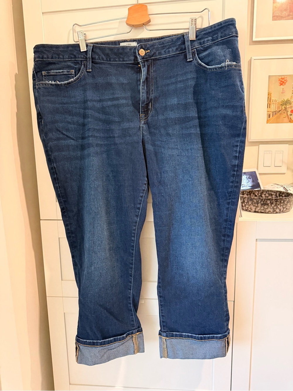 Maurices Dark Blue Cropped Capri Jeans
